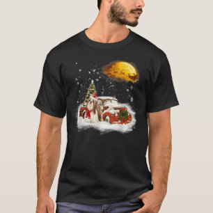 T-shirt Shih Tzu Chien Chaussure Camion Rouge Noël Noël No