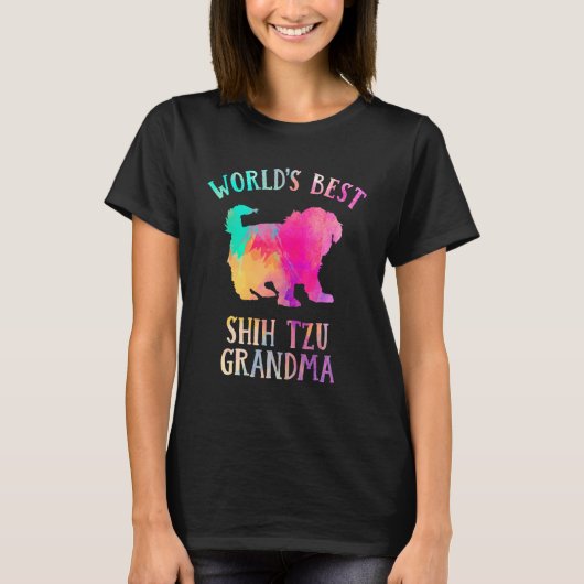 T-shirt Shih Tzu Dog Grandma Worldu2019s Best Shih Tzu Gr (Devant)
