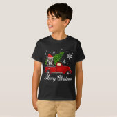 T-shirt Shih Tzu Dog Riding Red Truck (Devant entier)