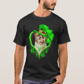 T-shirt Shih Tzu Dog St Patricks Day Lover Irish Shamrock_ (Devant)