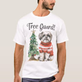 T-shirt Shih Tzu Funny Christmas (Devant)