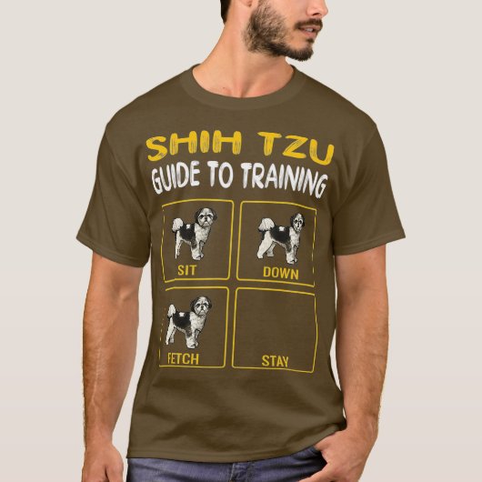 T-shirt Shih Tzu Guide Pour L'Entraînement De L'Obéissance (Devant)
