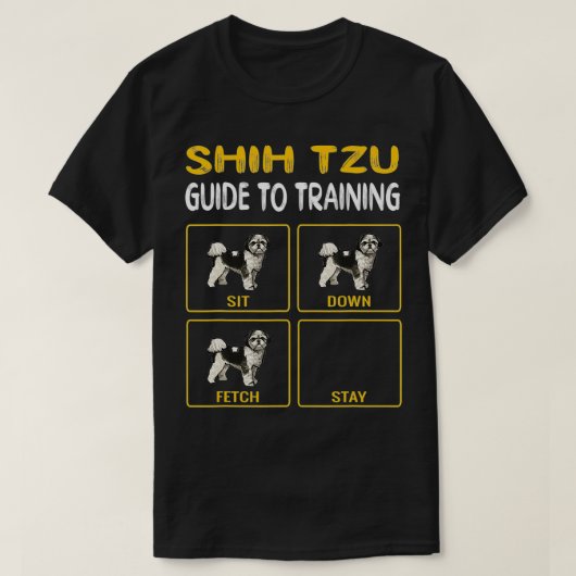 T-shirt Shih Tzu Guide To Training Dog Obedience  (Design devant)