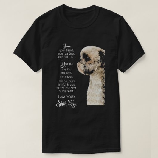 T-shirt Shih Tzu Je suis ton ami (Design devant)