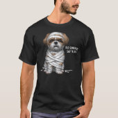T-shirt Shih Tzu Mummy Halloween Dog (Devant)