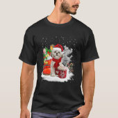 T-shirt Shih Tzu Noël Santa Hat Eggnog Bottes Neige Xma (Devant)