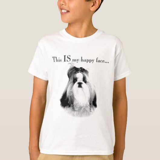 T-shirt Shih Tzu, un visage heureux (Devant)