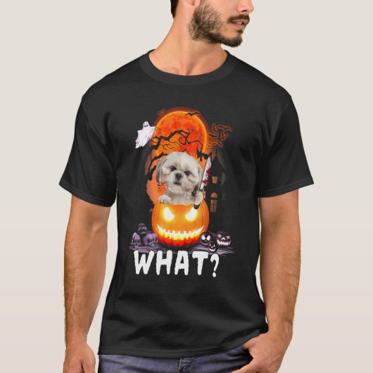 T-shirt Shih Tzu What Shih Tzu With Knife Killer Hallowee (Devant)