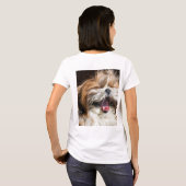 T-shirt Shih tzu yawning laughing smile text customize (Dos entier)