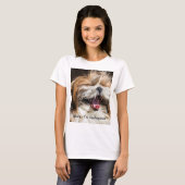 T-shirt Shih tzu yawning laughing smile text customize (Devant entier)