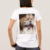 T-shirt Shih tzu yawning laughing smile text customize (Dos)