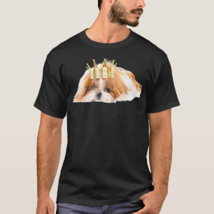 T-shirt Shihtzu Portant Le Design De Photo De La Couronne