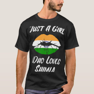 T-shirt Shimla lèvres bouche amour drapeau indien