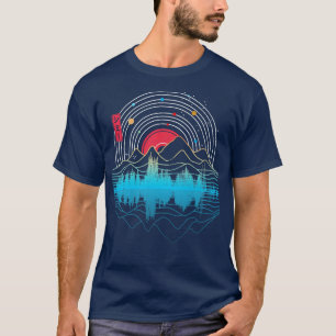 T-shirt Shimmy Music Sky Space Outdoor Mountain Lineart