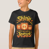 T-shirt Shine With The Light Of Jesus Christian Halloween (Devant)