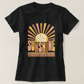 T-shirt Shine Your Sunshine; Retro Positive Summer (Design devant)