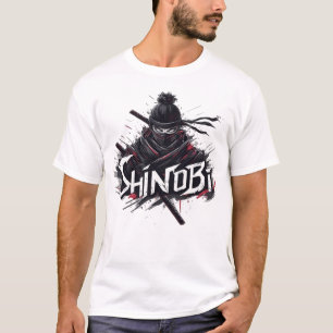 T-shirt Shinobi Ninja Japonais Samouraï Katana Grunge Rue