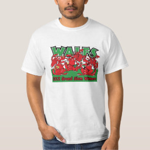 T-shirt Shir 2012 des dragons T de Gallois de gagnants de