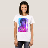T-shirt Shirley Chisholm à carreaux violets (Devant entier)