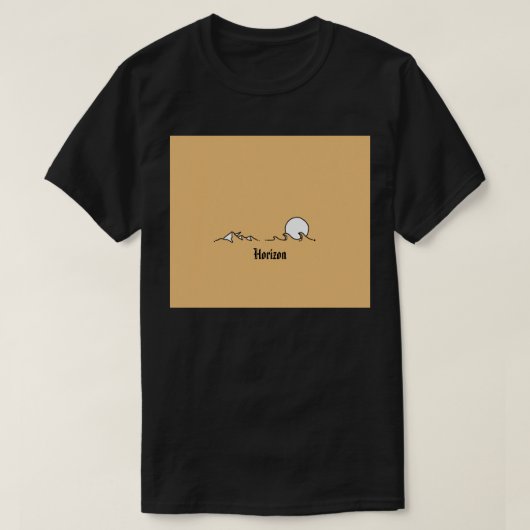 T-shirt shirt design minimalistic waves mountain (Design devant)
