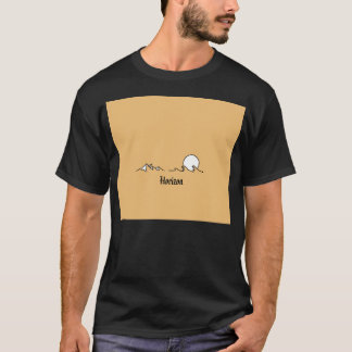 T-shirt shirt design minimalistic waves mountain