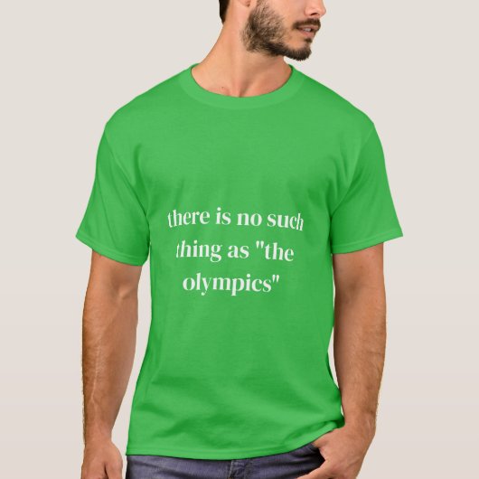 T-shirt shirt for olympics truthers (Devant)