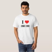 T-shirt Shirt - I Heart comic cons (Devant entier)