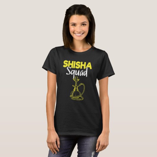 T-shirt Shisha Fumer Hookah Squad Hookah Hookah Plaisanter (Devant entier)