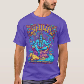 T-shirt Shiva Print Hindu God Mens Womens Spiritualops fri