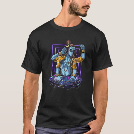 T-shirt Shiva Psychedelic DJ Psytrance Techno Music EDM Fe (Devant)