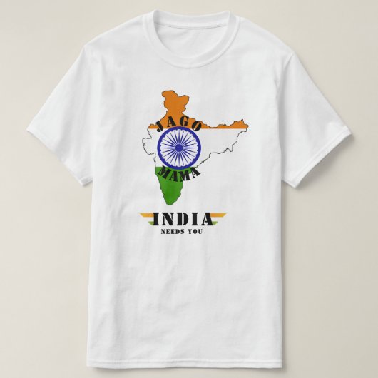 T-shirt Shivraj Singh Chouhan, CM Madhya Pradesh Jago Mama (Design devant)