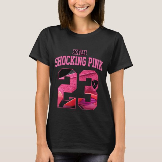T-shirt Shocking Pink 14s Tee Numéro 23 Chaussures de gout (Devant)