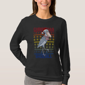 T-shirt Shoebill Santa Hat Ugly Sweer Noël Bird Lov