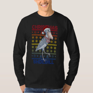 T-shirt Shoebill Santa Hat Ugly Sweer Noël Bird Lov