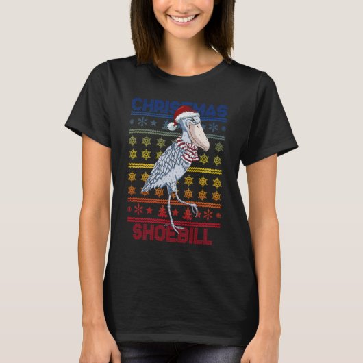 T-shirt Shoebill Santa Hat Ugly Sweet Christmas Bird Xm (Devant)