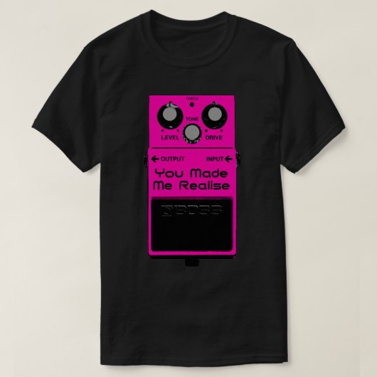 T-shirt Shoegaze Guitare Effets Pédale (Design devant)