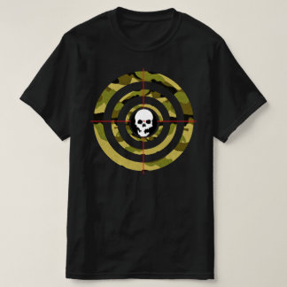 T-shirt Shooting Target Tactical Camouflage Skull Bullseye