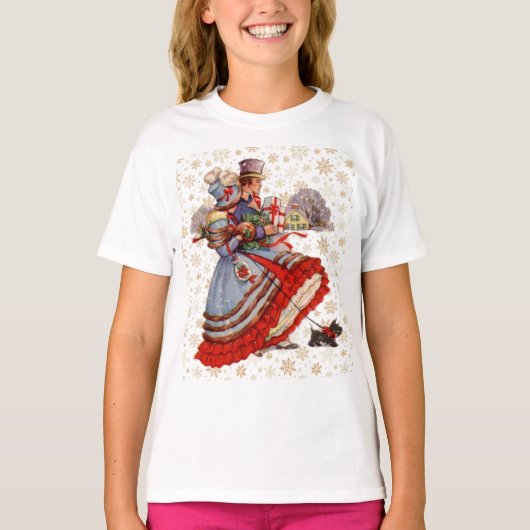 T-shirt Shopping de Noël (Devant)