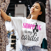 T-shirt Shopping Est Mon Cardio Graphic Print (v1)