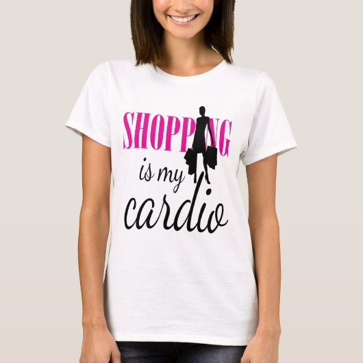 T-shirt Shopping Est Mon Cardio Graphic Print (v1) (Devant)