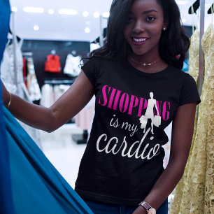 T-shirt Shopping Est Mon Cardio Graphic Print (v2)