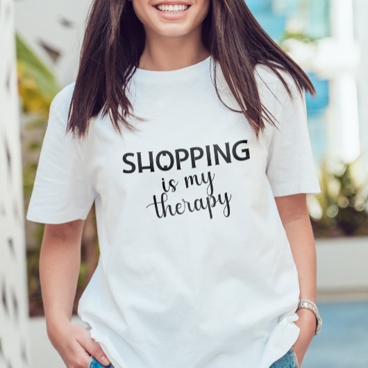 T-shirt Shopping Is My Therapy Design Shopper Addict