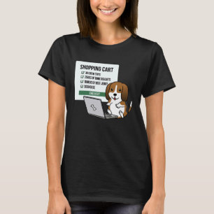 T-shirt Shopping Trolley Basset Hound Chien
