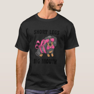 T-shirt Short Legs Big Mouth Funny Miniature Sausage Dog M