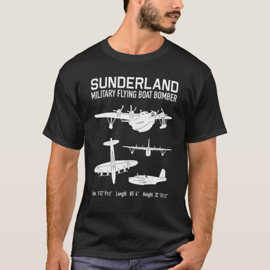 T-shirt Short Sunderland S25 British 2ème guerre mondiale (Devant)