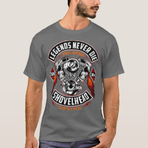 T-shirt SHOVELHEAD 1966-1984 Moto-moteur Oldschool C