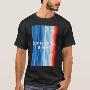 T-shirt ShowYourStripes CHANGEMENT CLIMATIQUE EST ICI Wa g