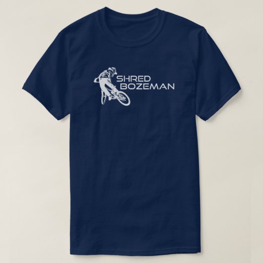 T-shirt Shred Bozeman Montana Mountain Biking (Design devant)