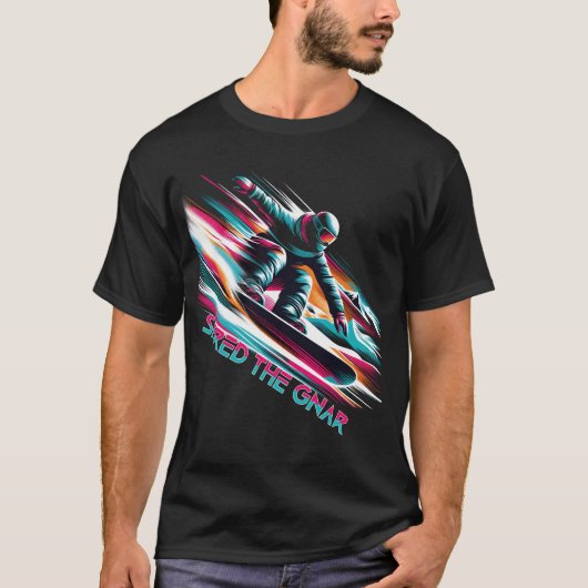 T-shirt Shred the Gnar Snowboard (Devant)