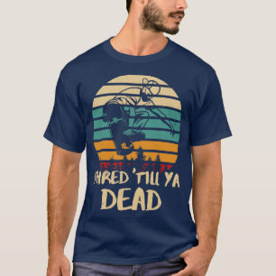 T-shirt Shred Till Ya Dead Retro Skateboarder